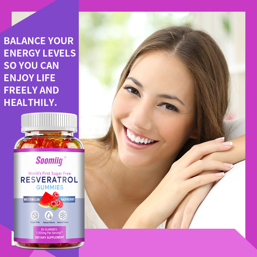 Resveratrol Gummies Promotes Skin Balance and Health with Antioxidant Properties