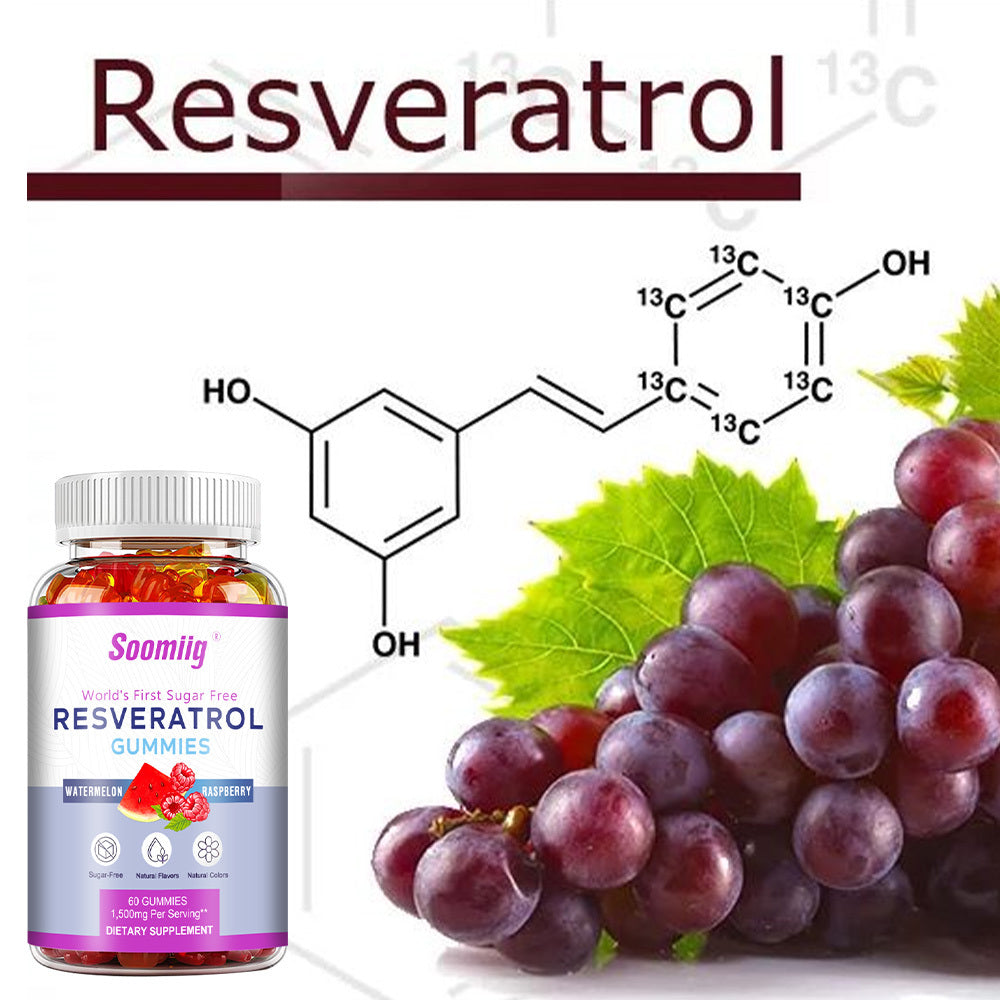 Resveratrol Gummies Promotes Skin Balance and Health with Antioxidant Properties