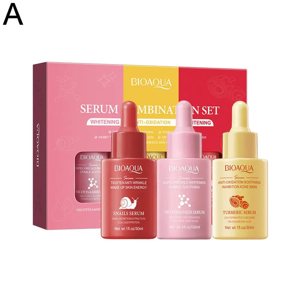 3pcs Nicotinamide Retinol Vitamin C Serum Deep Moisturizing Hydrating Shrink Pores Nourishing Facial Essence Skin Care