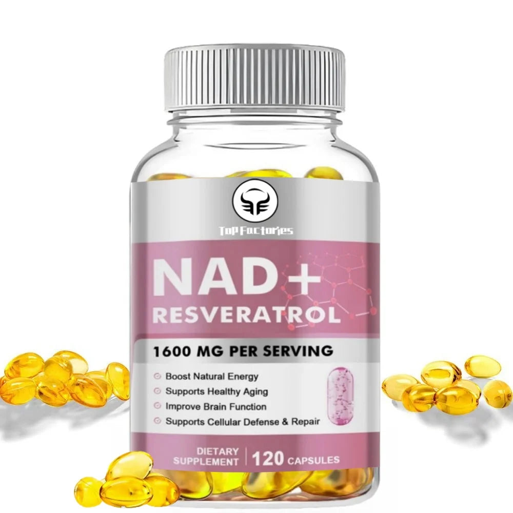 NAD Supplement, 1600mg - Liposomal NAD+Supplements Resveratrol, Nad Plus Promotes Supplements