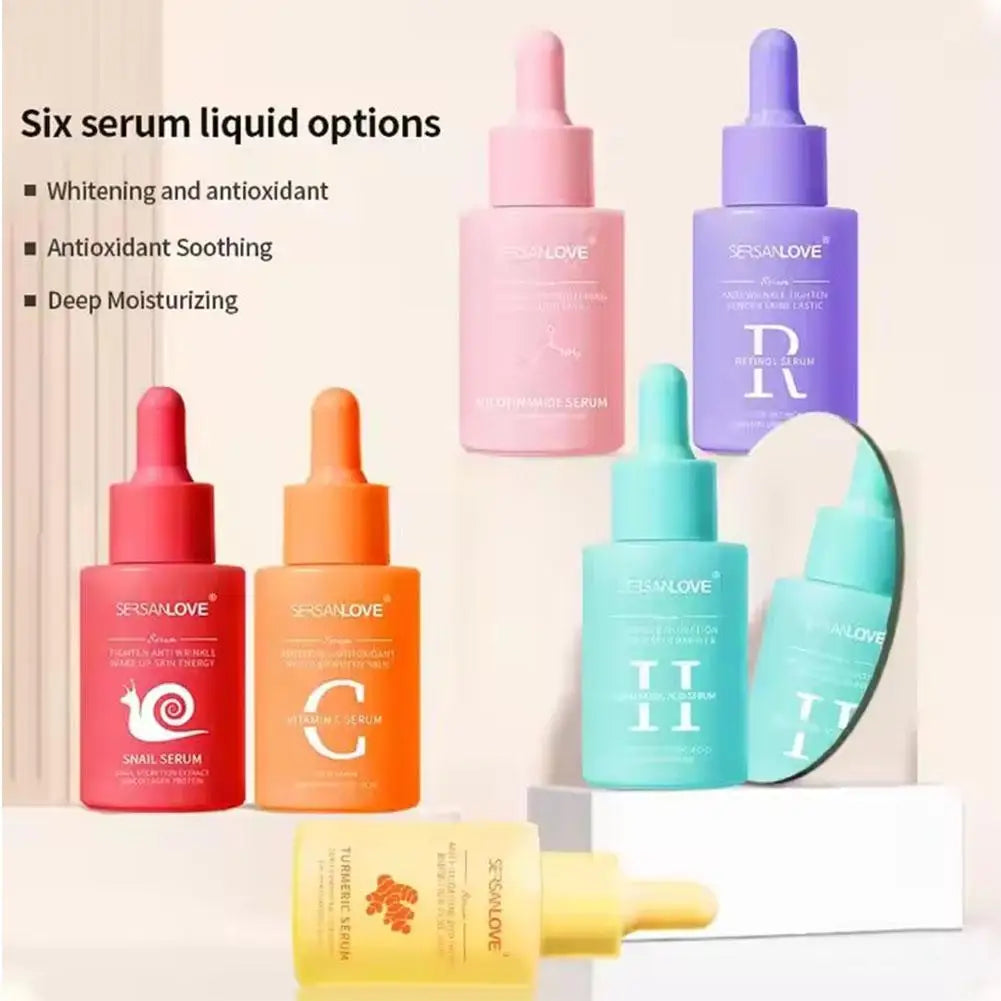 3pcs Nicotinamide Retinol Vitamin C Serum Deep Moisturizing Hydrating Shrink Pores Nourishing Facial Essence Skin Care