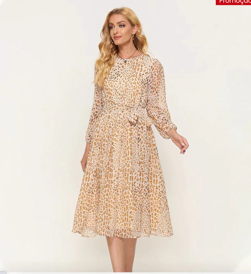 Elegant Long Sleeve Vintage Dress