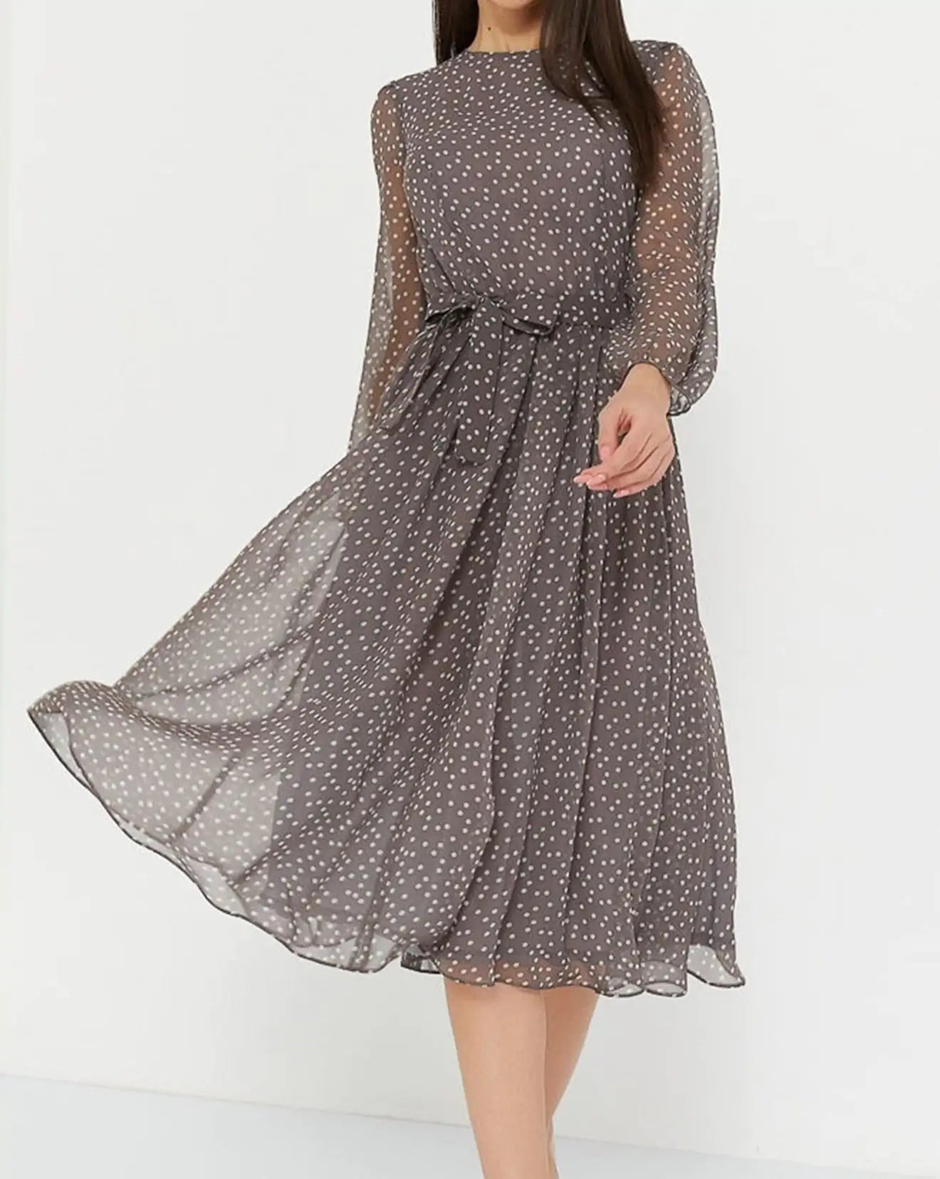 Elegant Long Sleeve Vintage Dress