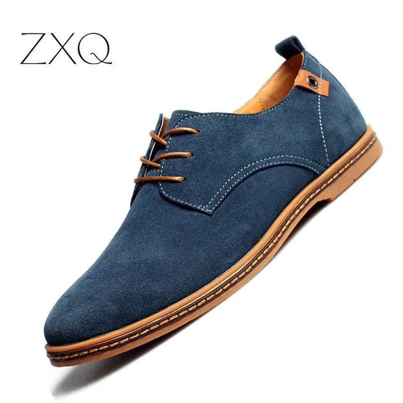 Suede Oxfords Men Leather Shoes