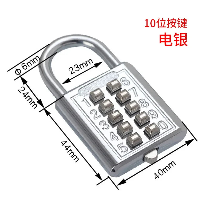 8-Digit Gym Combination Padlock (Digital Code, Compact Security Lock)