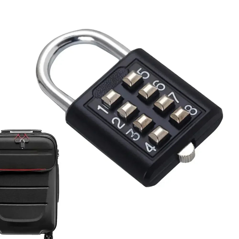 8-Digit Gym Combination Padlock (Digital Code, Compact Security Lock)