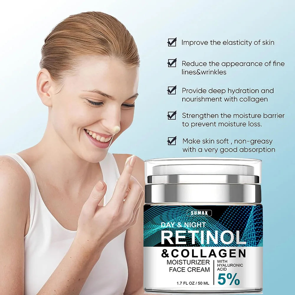 50ml Retinol Face Cream Moisturizing Anti Wrinkle Anti-Aging skincare Collagen Hyaluronic Acid Creams Facial Skin Care Products