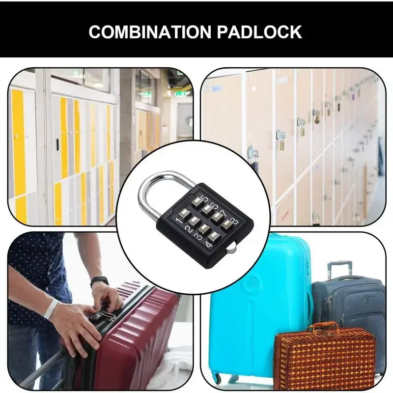 8-Digit Gym Combination Padlock (Digital Code, Compact Security Lock)