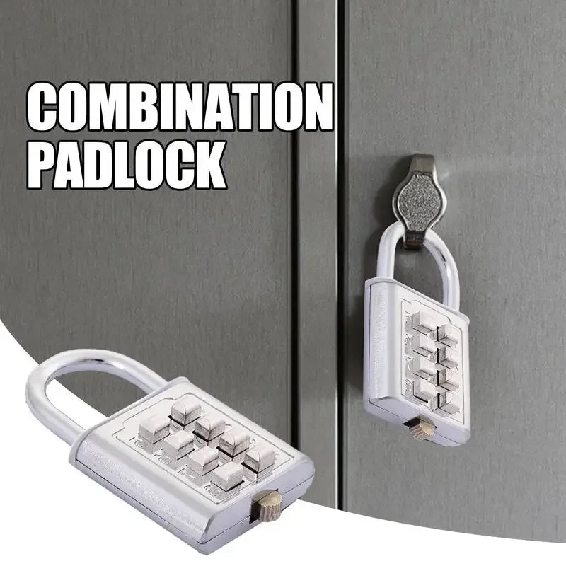 8-Digit Gym Combination Padlock (Digital Code, Compact Security Lock)