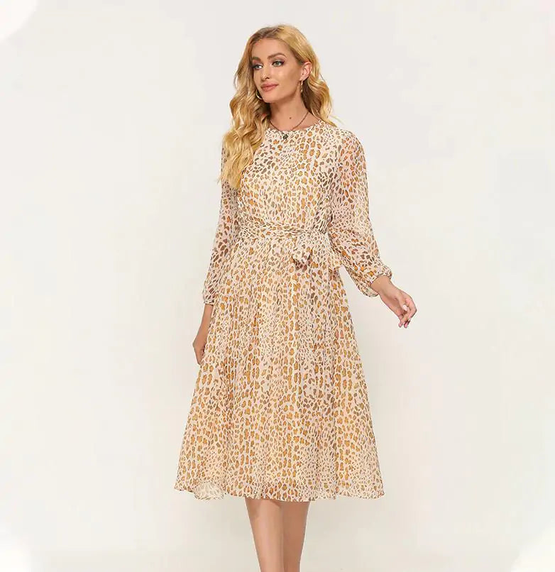 Elegant Long Sleeve Vintage Dress